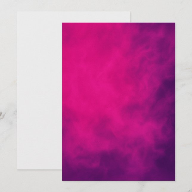 Tarjeta plana Neon Pink Smoke - Personalizable (Anverso / Reverso)