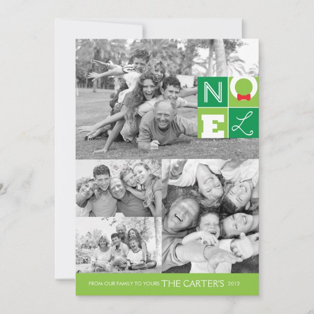 Tarjeta plana NOEL Holiday 5x7 (Anverso)