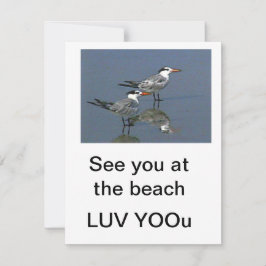 Tarjeta plana Nos vemos en la playa Gibney El Muse