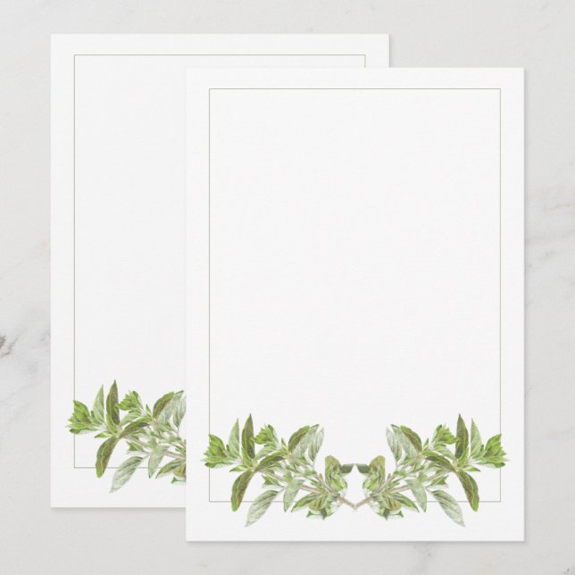 Tarjeta plana OREGANO 5x7 / Vertical (Anverso / Reverso)