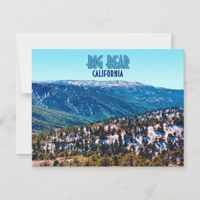 Tarjeta plana panorámica Big Bear California Mount (Anverso)