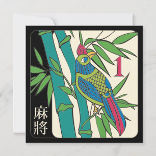 Tarjeta plana para aves Mah Jongg Tiles