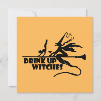 Tarjeta plana para beber brujas