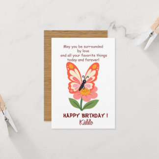 Tarjeta plana para cumpleaños de niño