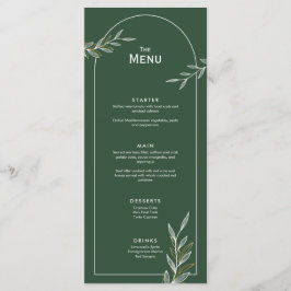 Tarjeta plana para el menú de eventos del Boda de 