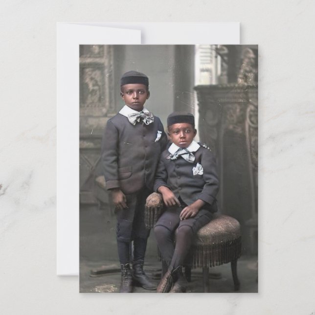 Tarjeta plana para jóvenes negros (Anverso)