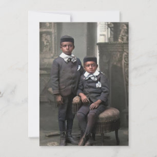 Tarjeta plana para jóvenes negros