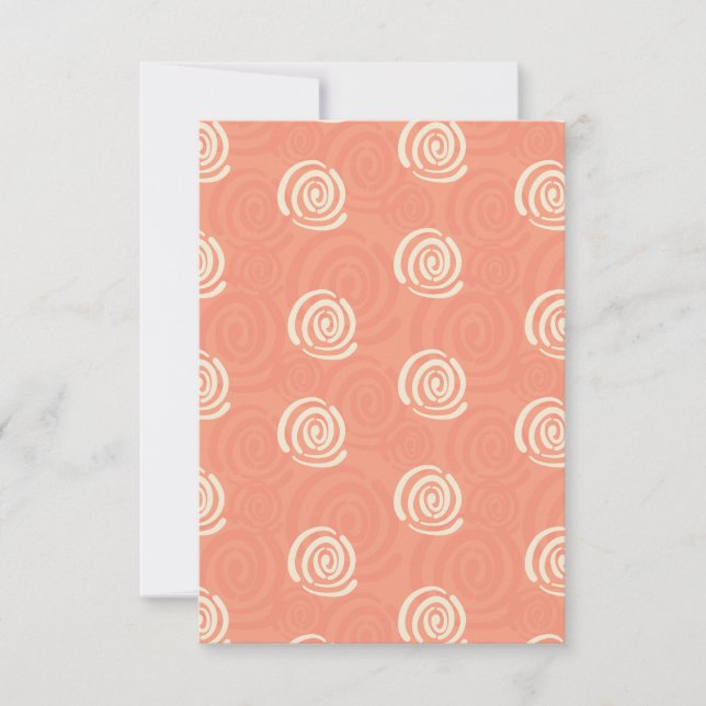 Tarjeta plana Peach and Cream Swirls (Anverso)