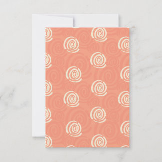 Tarjeta plana Peach and Cream Swirls