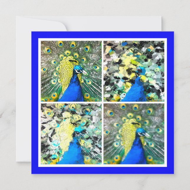 Tarjeta plana Peacock Art (Anverso)