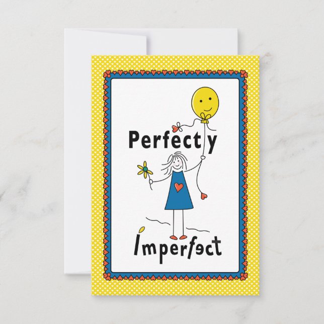 Tarjeta plana 'Perfectamente Imperfecto 1B' 5”x7” (Anverso)