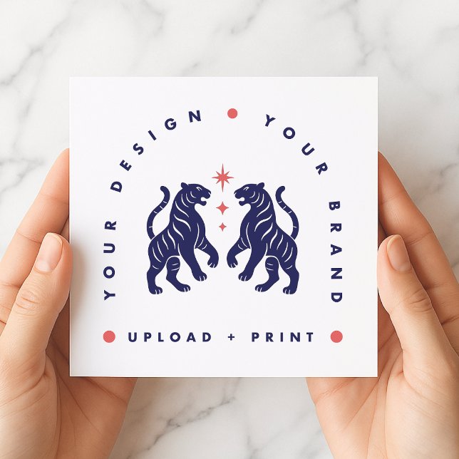 Tarjeta plana personalizada de 5,25" | Tarjeta cua (Upload your artwork and turn this card into custom invites, greetings, or stylish enclosure inserts)
