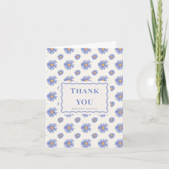 Tarjeta plana personalizada de agradecimiento con  (Anverso)