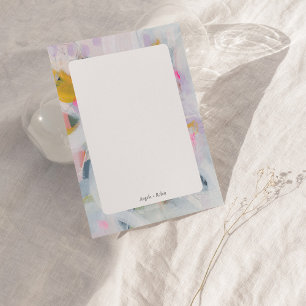 Tarjeta plana personalizada de arte abstracto colo