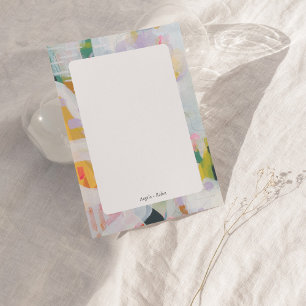 Tarjeta plana personalizada de arte abstracto colo