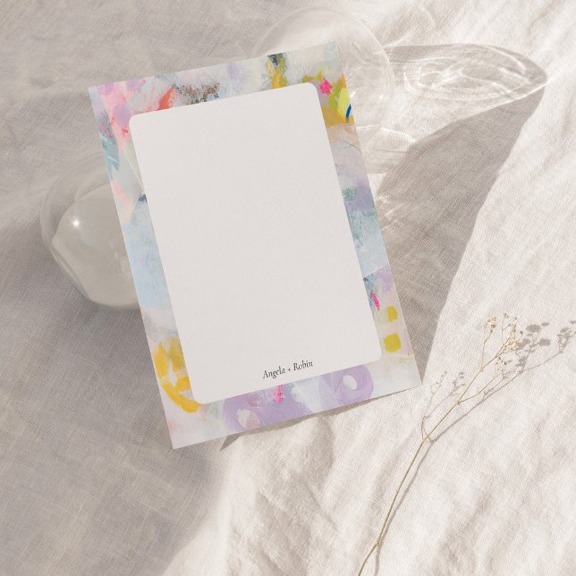 Tarjeta plana personalizada de arte abstracto colo (Subido por el creador)