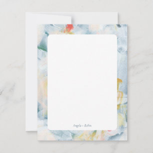 Tarjeta plana personalizada de arte abstracto colo
