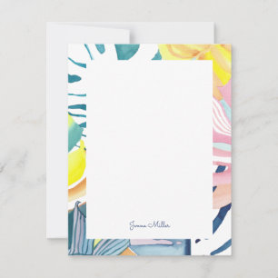 Tarjeta plana personalizada de arte abstracto trop