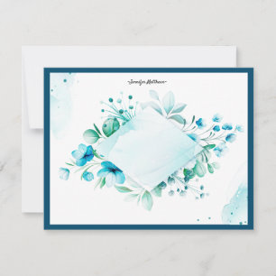 Tarjeta plana personalizada de diseño de papel   a