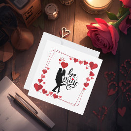 Tarjeta plana personalizada de vibraciones de amor