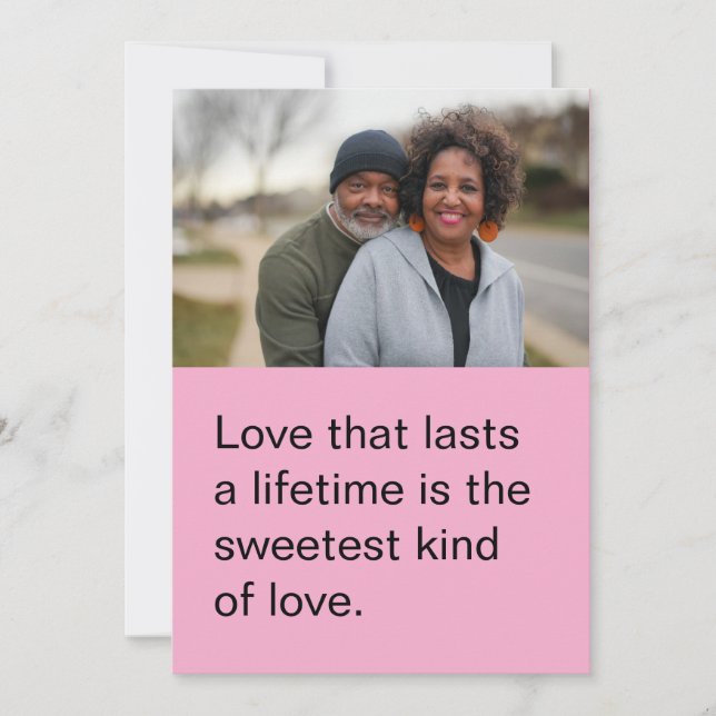 Tarjeta plana personalizada del día de San Valentí (Anverso)