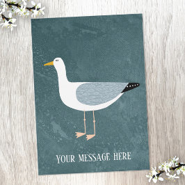 Tarjeta plana personalizada Seagull