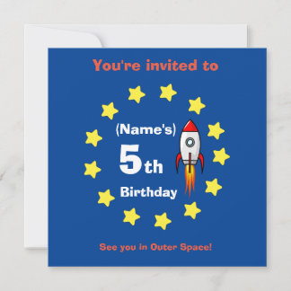 Tarjeta plana - Personalizado de envío de cohete C
