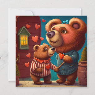 Tarjeta plana personalizado de San Valentín