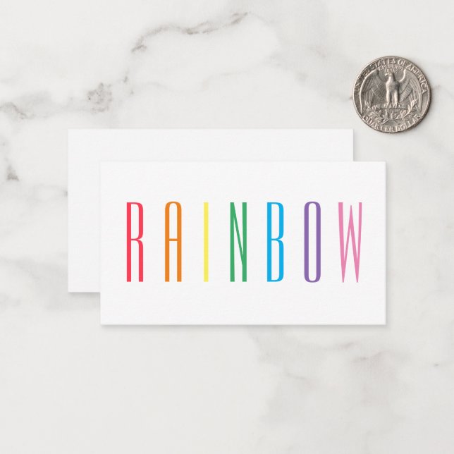 Tarjeta plana RAINBOW 3.5x2 (Anverso/Reverso In Situ)