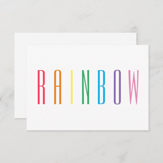 Tarjeta plana RAINBOW 3.5x5 (Anverso / Reverso)