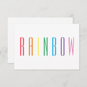 Tarjeta plana RAINBOW 3.5x5