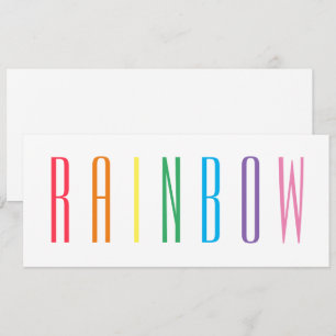 Tarjeta plana RAINBOW 4x9.25