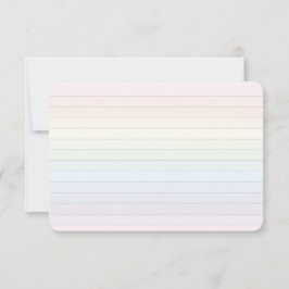 Tarjeta plana rayada de arcoiris pastoral con cuad