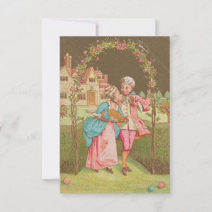 Tarjeta plana real victoriana vintage