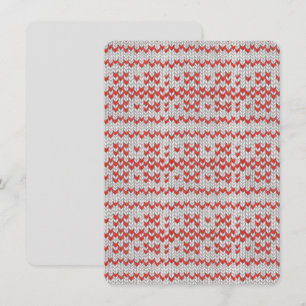 Tarjeta plana RED NORDIC KNIT 4.5x6.25 / vertical