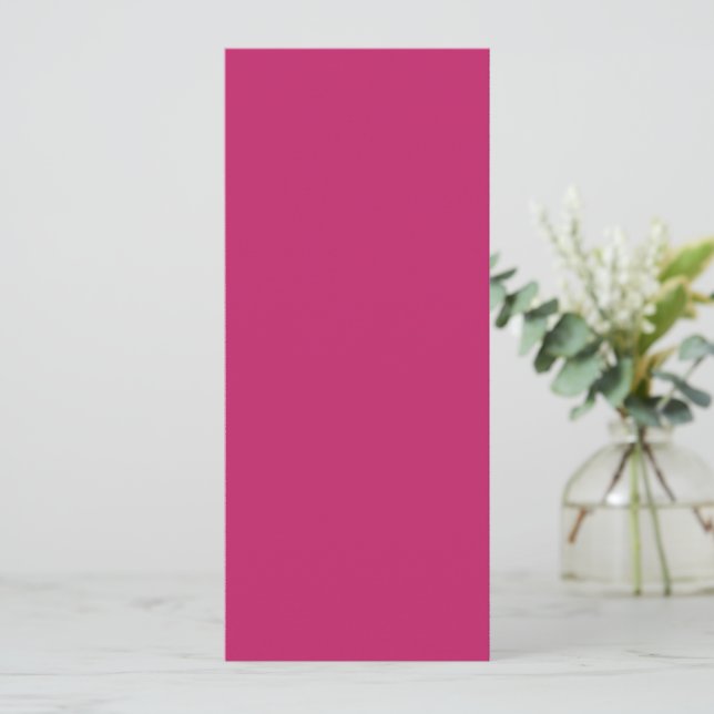 Tarjeta plana rosa quemada (Anverso de pie)