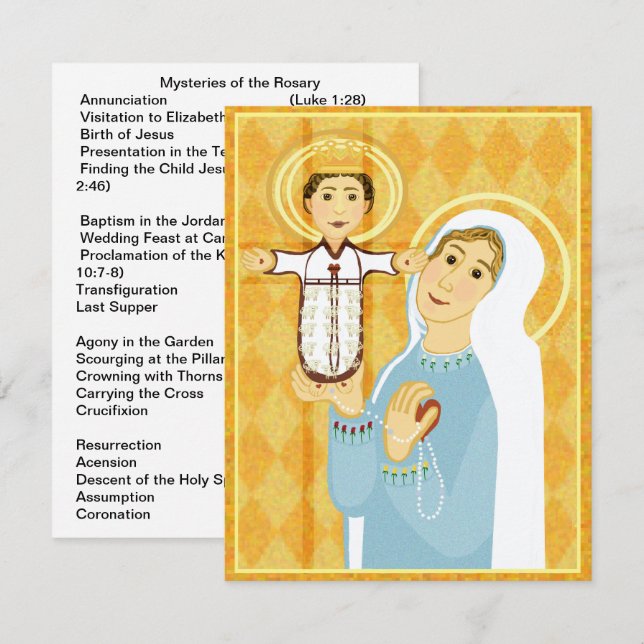 Tarjeta plana Rosary (Anverso / Reverso)