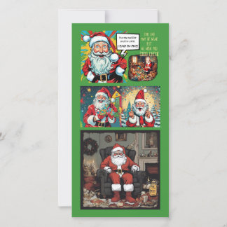 Tarjeta plana Sad Santa (familia a familia)