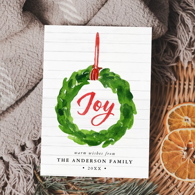 Tarjeta plana satírica de temporada de Wreath pint (Subido por el creador)