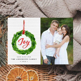 Tarjeta plana satírica de temporada de Wreath pint