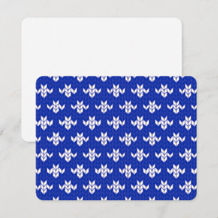 Tarjeta plana SCANDIA BLUE KNIT 4.25x5.5 / horizon