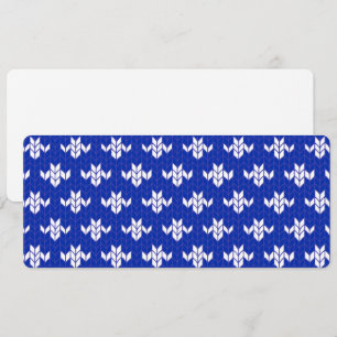 Tarjeta plana SCANDIA BLUE KNIT 4x9.25 / horizonta