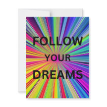 Tarjeta plana Sigue tus sueños