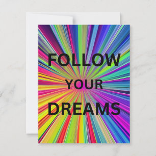Tarjeta plana Sigue tus sueños