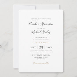 Tarjeta plana simple de invitación a matrimonio Mi
