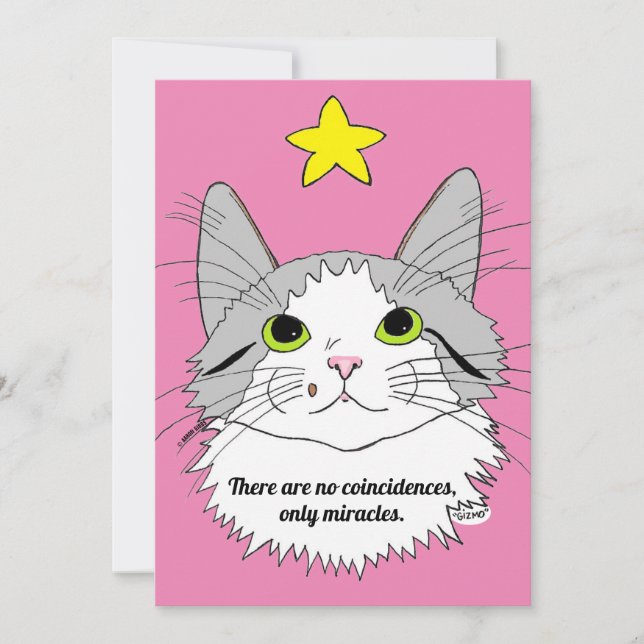 Tarjeta plana sin Coincidencias, solo milagros Giz (Anverso)