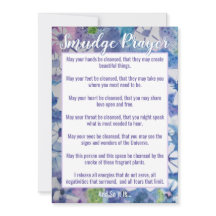 Tarjeta plana Smudge Prayer for Cleaner Energy