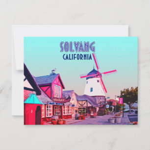 Tarjeta plana Solvang Danish Downtown California
