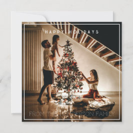 Tarjeta plana Square Happy Holidays