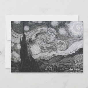 Tarjeta plana Starry Night I Vincent Van Gogh